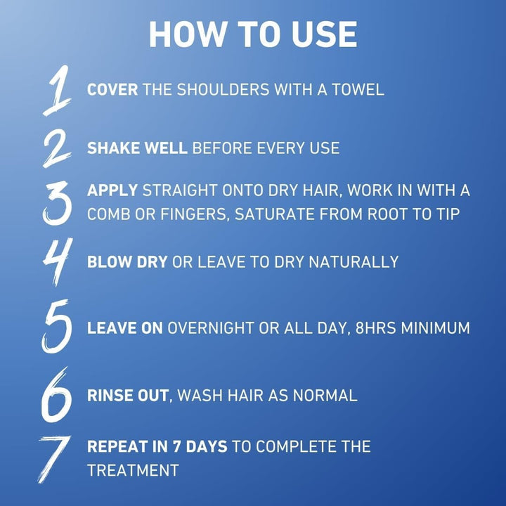 Treat & Go Leave-In Lotion, Fast, No Fuss Lice & Nit Treatment, Kills Head Lice & Eggs, Clinically Tested, Suitable for Adults & Children, 1 X 250Ml (10 X 25Ml Treatments)
