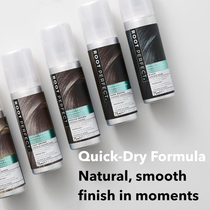 Root Touch up Spray – Dark Brown, Instant Root Concealer for Grey Coverage, Temporary Hair Colour Spray, Quick-Dry, Hair Disguise Solution, 75Ml