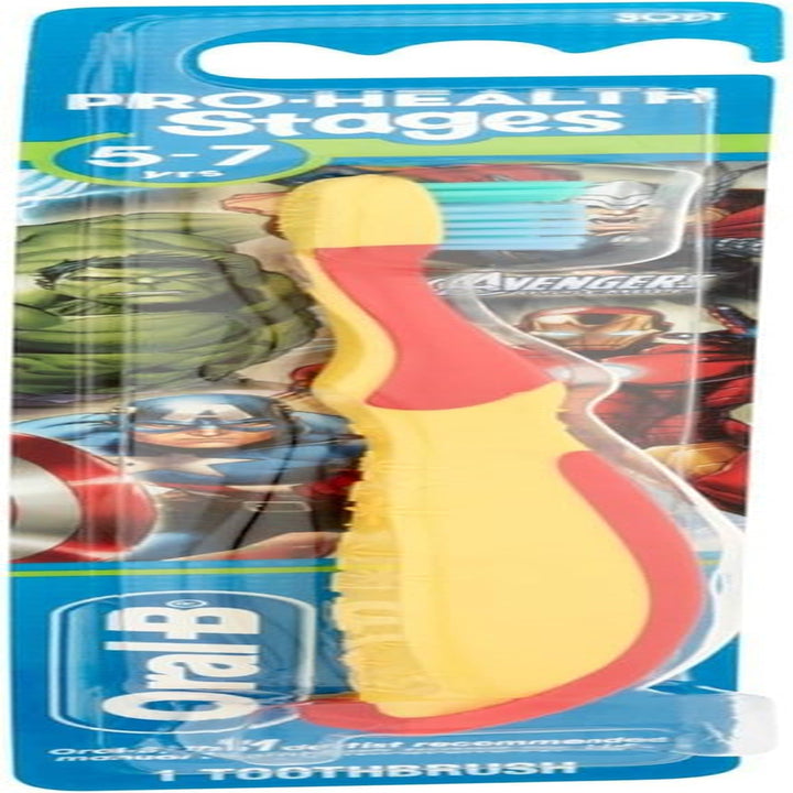 Kids Toothbrush, Pro-Helth Stges Mrvel vengers for Children ges 5-7 Yers Old, Soft (Pck of 6) - ssorted Chrcters