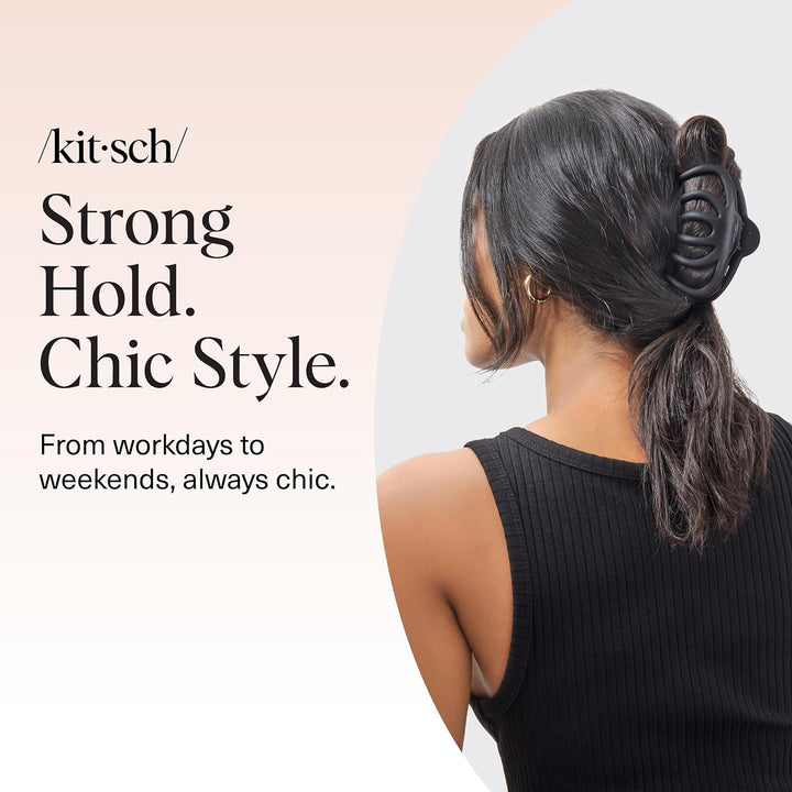 Hair Clip Octopus Style - Secure Hold Large Claw Clip, Hair Claw Clips for Thick Hair, Hair Accessories for Women, Hair Accessories for Girls, Hair Clips for Women, Black & Tortoise, 2Pcs