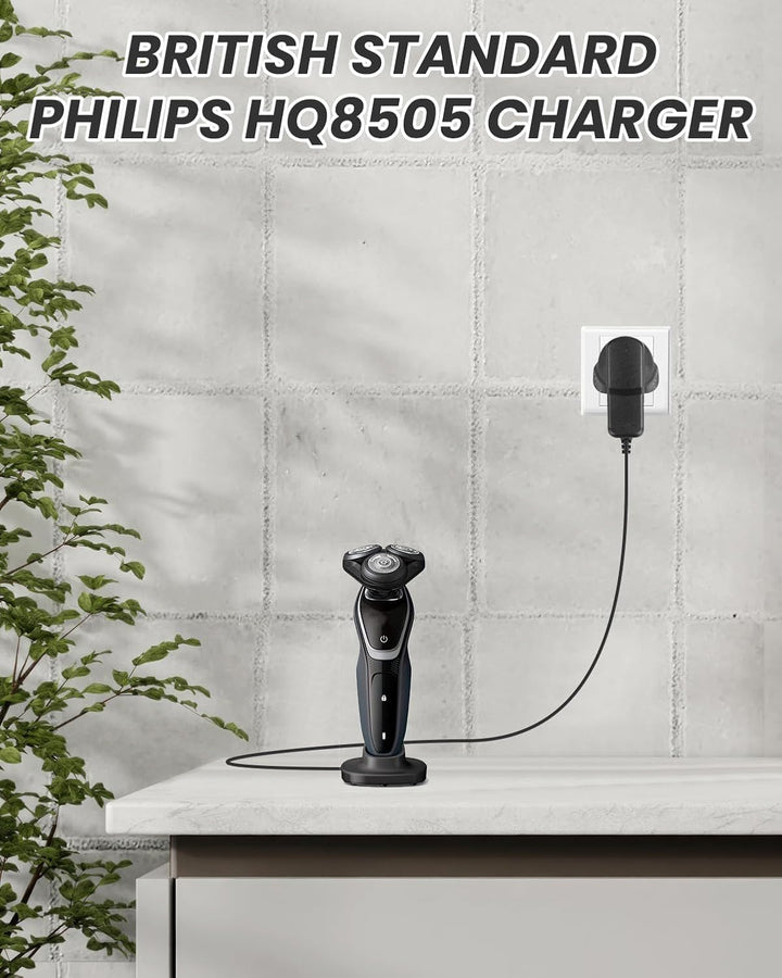 15V for Philips Shaver Charger HQ8505 Cable, UK for Series 3000, 5000, 7000, 9000 Beard Trimmer BT5502, BT9810, S5465, S3233, S3333, S1332, MG7790, MG7750 Electric Razor Aquatouch Power Lead