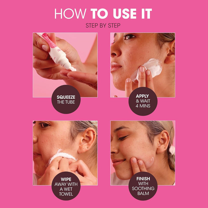 Facial Hair Removal Cream and Soothing Balm, All Skin Types, Face Hair Remover, 28G (Packaging May Vary)