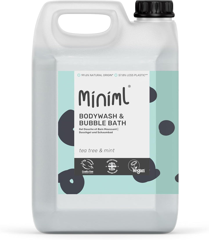 Natural English Lavender & Chamomile Body Wash & Bubble Bath - for All Skin Types - Hypoallergenic Dermatologically Tested - Sulphate & Paraben Free, Vegan & Cruelty Free - 500Ml Bottle