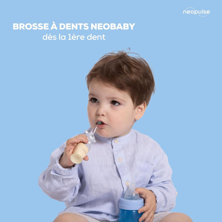 ® - Pack of 2 Ultra-Soft Nylon Brush Heads Refills - NEOBABY® Sonic Electric Toothbrush for Babies - from 0 to 3 Years Old - Suitable for Babies