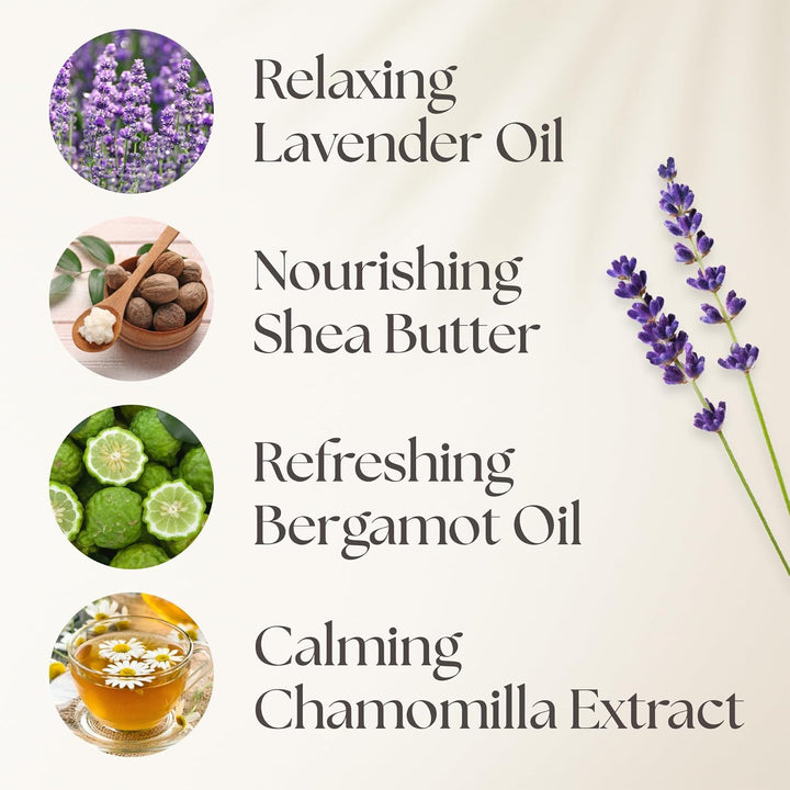 Nurture by Nature RELAX & CALM Pamper Gifts for Women - Mothers Day Hamper - Relaxation Gifts for Women with Lavender Mist, Bath Salts, Candle & More - Bath Sets, Mothers Day Gifts, Spa Sets