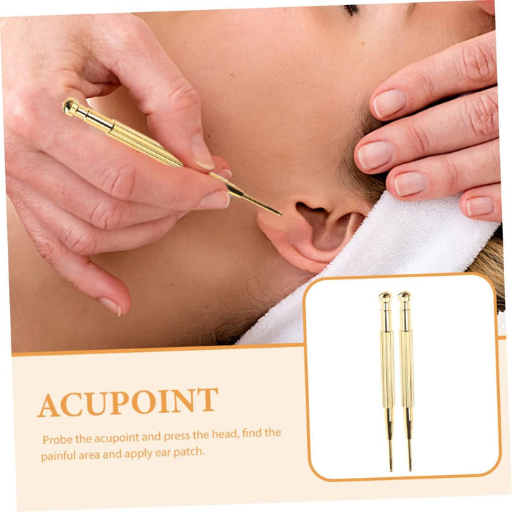 2Pcs Ear Point Detector Auricular Point Pen for Reflexology Tools Acupuncture Probe for Facial Reflexology Use Ear Seeds Acupuncture