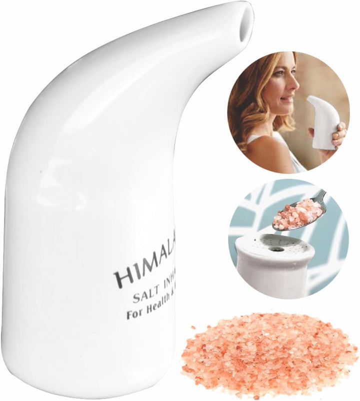 100% Organic Natural Ceramic Salt Inhaler Pipe Inhalateur Himalayan Salt 200Grms Salt Free