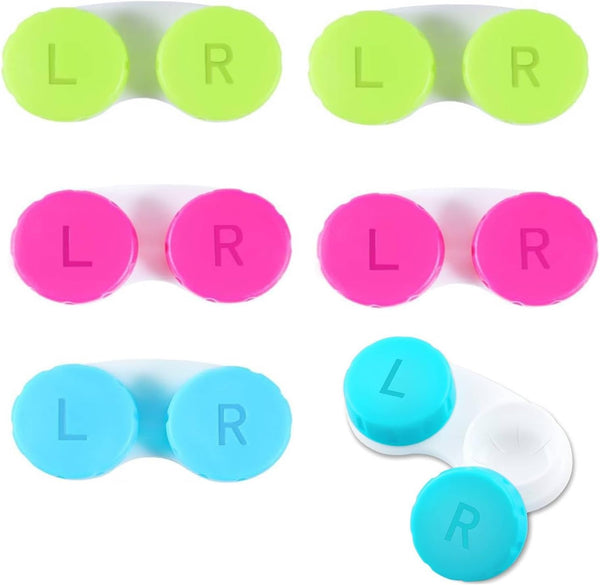 Contact Lens Cases, Contact Lens Holder 6Pcs, Portable Leak-Proof Contact Lens Container, Colorful Contact Lens Accessories for Daily Travel and Work (6Pcs)