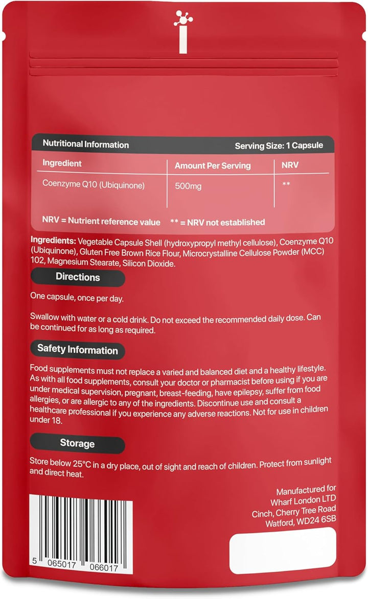 Coq10 Supplement 500Mg Coenzyme Q10 - High Strength Naturally Fermented Coq10 Ubiquinone by | 120 One-Per-Day Micro Tablets (4-Month Supply)