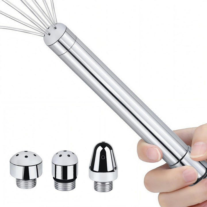 Shower Enema Douche Nozzle Shower Attachments Kits with 3 Aluminum Shower Heads Shower Cleaner System,Handheld Water Shower Nozzle Cleaning Kit Douches for Men Women Cleaning, with Velvet Carry Bag