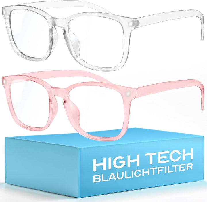 High Tech Blue Light Glasses - Advanced 99% Blue Light Blocking Computer Glasses - anti Eyestrain & UV Glare Protection