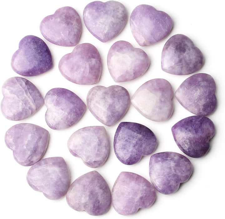 20PCS Heart Healing Crystals Gifts Gemstones Set Bulk Quartz Love Gem Stones Wholesale Polished Pocket Chakra Reiki Spiritual Wellbeing Stocking Filler Mini Small Gift for Women