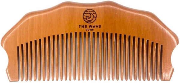 Acupressure Comb - Wave Comb for Pain Management & Anxiety Relief - Peach Wood - Unisex Adults