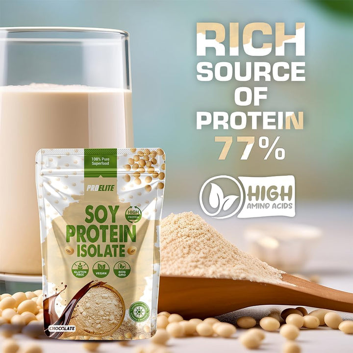 Soy Protein Isolate Powder 1Kg Vegan 100% Plant Protein Gluten-Free, SOYA Protein Powder Shake for Superfood Super Greens Dairy Free Shakes by  (1KG, Unflavoured)