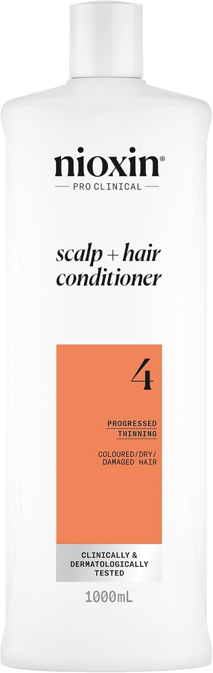 Nioxin System 4 - Hair Thickening System for Damaged Hair with Progressed Thinning - Biotin & Niacinamide - Shampoo, Conditioner, Serum