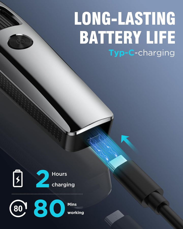 Beard Trimmer Men, Hair Clippers Men Electric Shavers with Zoom Wheel(1-10Mm), Cordless Hair Clippers with Battery Indicator,Electric Razor USB Rechargeable Facial Hair Trimmer,Body Hair Grooming Kits