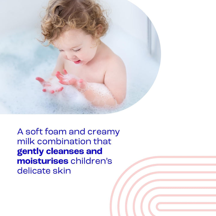 Dermatological Junior Foaming Bath Milk 500 Ml – Bath Foam for Kids - Soap-Free Body Wash to Protect and Moisturise Dry and Sensitive Skin – Soothe Itching and Irritation - Dermatitis Eczema Cream