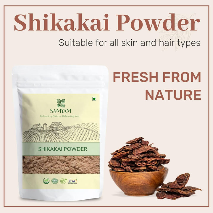 Shikakai Hair Cleanser Powder - 500G Pack | Ayurvedic Hair Mask, 100% Natural, Chemical Free