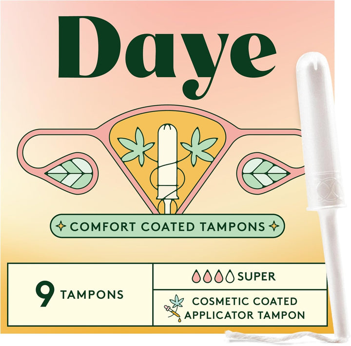 Organic Tampons Regular | 18Ct | Pesticide & Metal Tested, 100% Organic Cotton, Best Absorbency | No-Shed Sleeve, Sugarcane Applicator