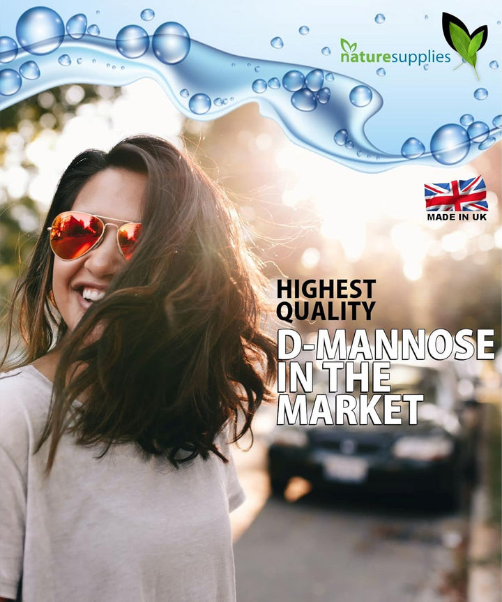 D Mannose Tablets 1000Mg - 50 Pack Dmannose Tablets - (Not D Mannose Capsules or Powder) - Suitable for Vegetarians and Vegans - High Strength D-Mannose Supplement from