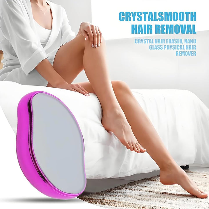 Pack of 2 Nano Hair Remover Stone, Crystal Hair Removal for Men and Women without Shaving, Portable Crystal Hair Remover for Rear Arms, Painless Exfoliating Hair Removal Tool