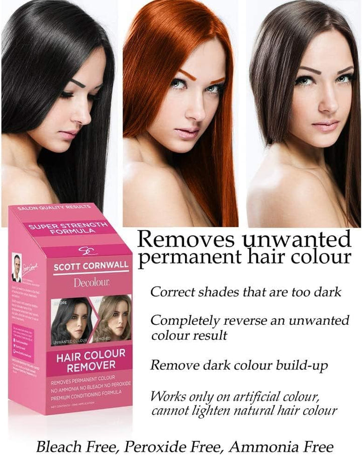 Decolour Hair Colour Remover for Dyed Hair Removes Unwanted Permanent Hair Colour
