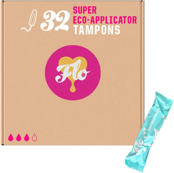 Applicator Tampons, Made from Organic Cotton, Biodegradable, Regular and Super Combo Pack, 14 Count