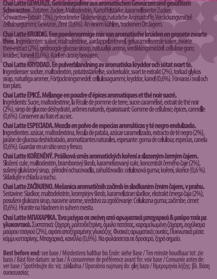 Artisan Blend Chai Latte 1Kg (Pack of 1), Just Add Milk, Vegan & Gluten Free Chai Latte Powder (50 Servings Total)