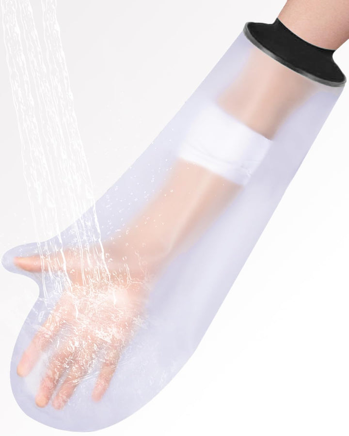 Adult Waterproof Arm Cast Cover for Shower - Reusable Protector Arm Sleeve Made with Stretchy Neoprene Seal (Adult Hand)