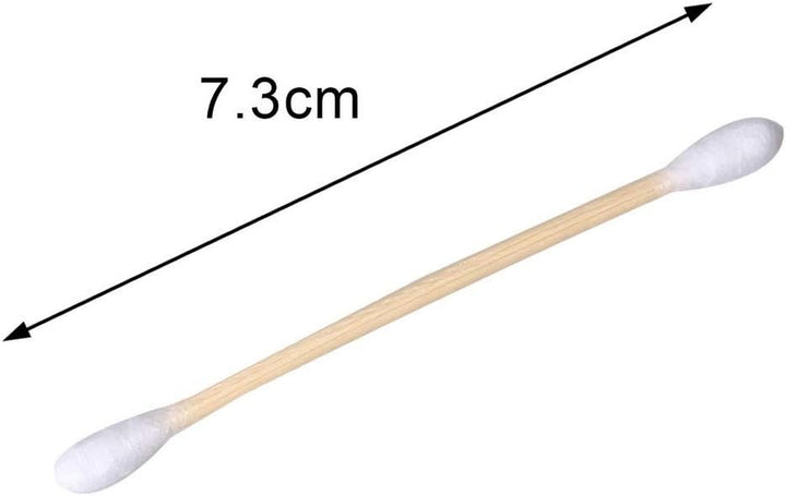 600 Pk Bamboo Cotton Buds (6 X 100) by , 100% Biodegradable Cotton Swab with Wooden Handles for Cleaning Ear, Makeup,Keyboard,Wound Etc