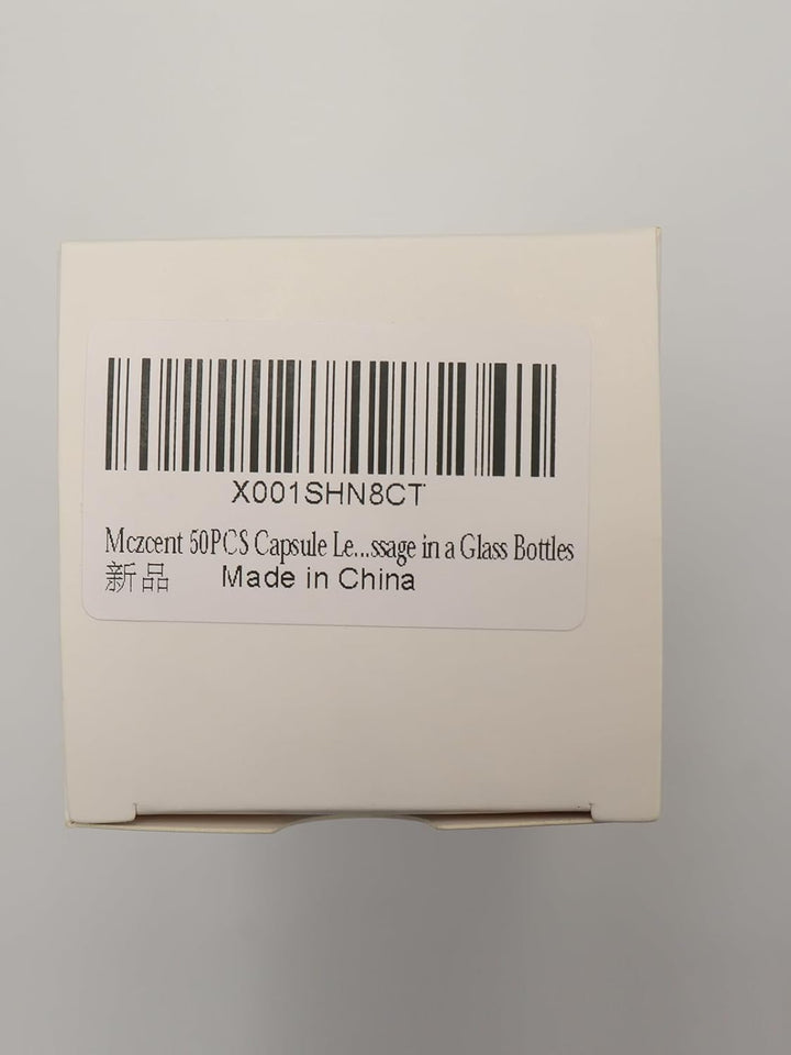 Capsule Letters Message in a Glass Bottles, 50Pcs Cute Smiling Face Love Friendship Letter Color Pill with Wishing Bottle, Message Pills for Boys Girls Friends Family