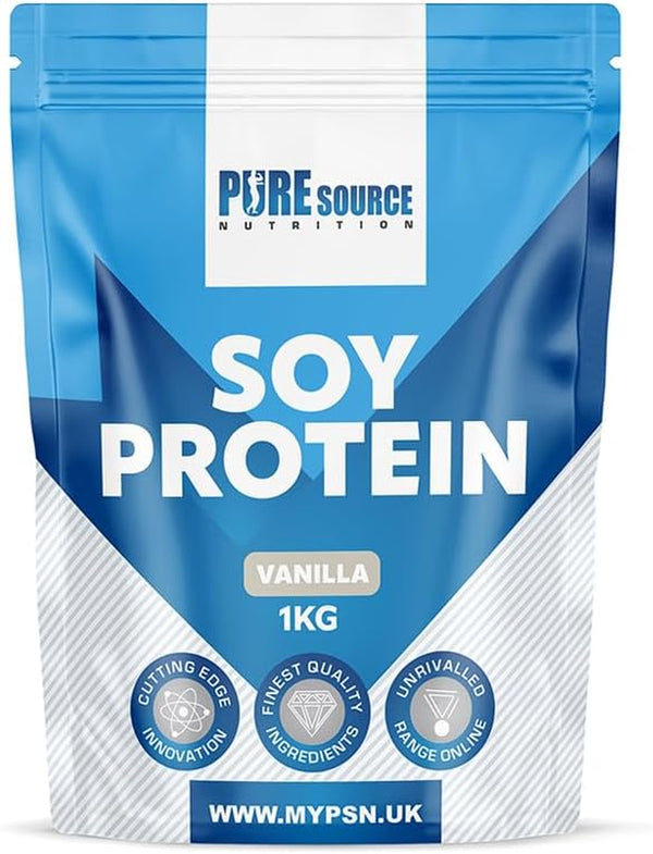 Soy Protein Isolate Powder (90% Protein) 1Kg Vanilla SOYA Protein Vegan Powder for Superfood Supergreens Dairy Free Plant Based Protein (1Kg, Vanilla)