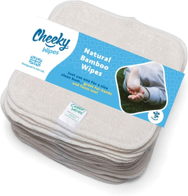 - 25 Washable Bamboo Terry Cloth Wipes, 15X15Cm Reusable White Pack, Perfect for Baby'S Hands and Face, Absorbent, Super Soft and Naturally Anti-Bacterial | Eco Friendly