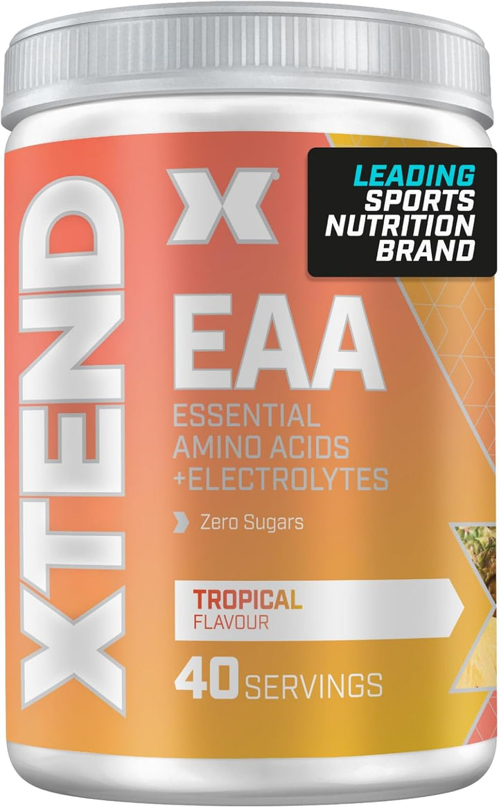XTEND EAA Amino Acids Powder|Apple and Raspberry|40 Servings for Hydration and Fitness Performance|9 Essential Amino Acids + Added Electrolytes Recovery Powder to Hydrate, Repair, Recover