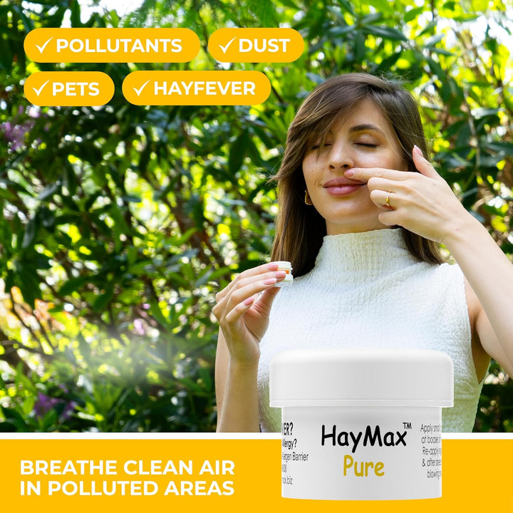 Allergen Barrier Balm Triple Tin Pure | Pack of 3 | Organic, Natural & Non-Drowsy Hay Fever & Allergy Relief Balm | Traps Pollen, Dust & Other Allergen Particles | Apply around the Nose & Eyes