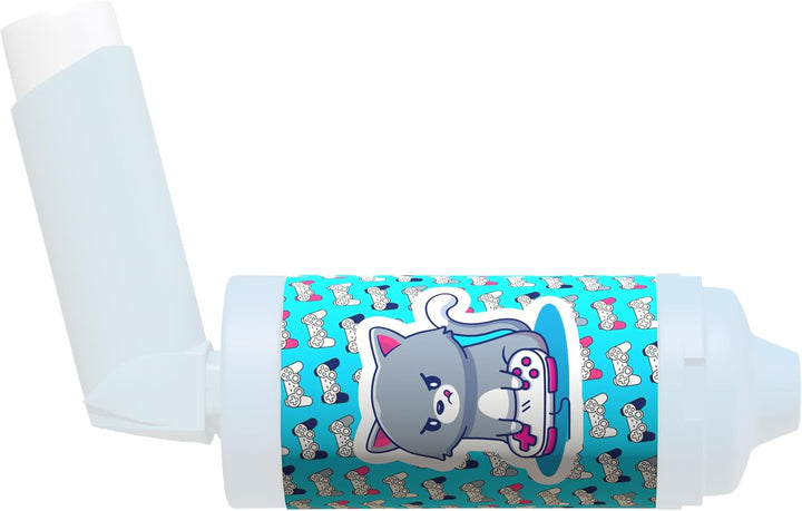 Spacer Cover in over 30 Designs – Vegan Leather Spacer Case for Kids and Adults – Handmade in England (Aint Easy Being Wheezy, Aerochamber plus Flow-Vu)