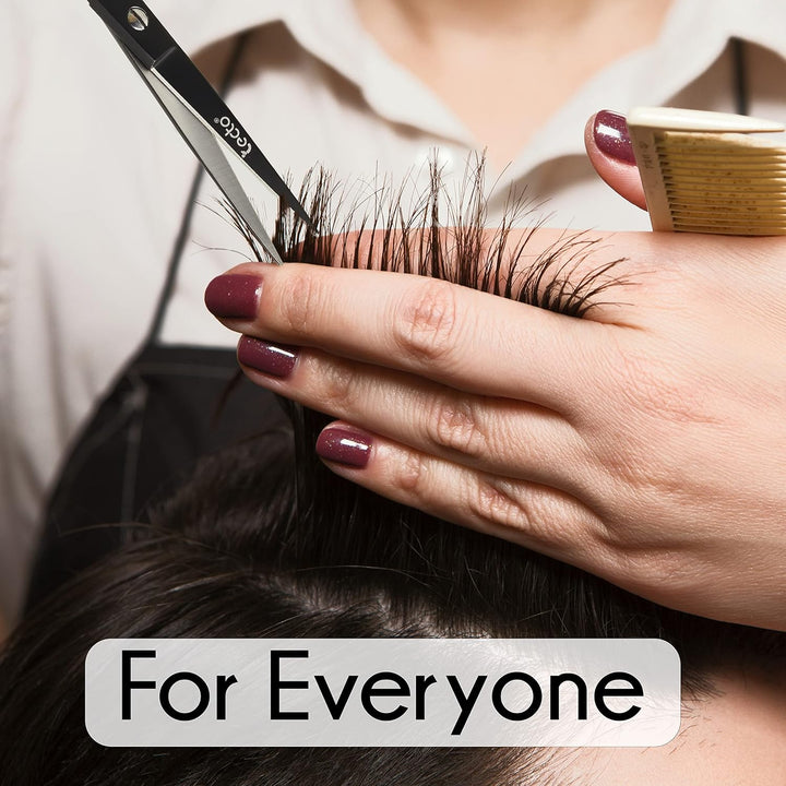 6" Hair Dressing Scissors Sharp, Hair Cutting Scissor for Professional, Hairdressers Barbers Stainless Steel Hair Cutting Shears, Sharp Hair Scissors for Women, Men, Children and Adults (Black)