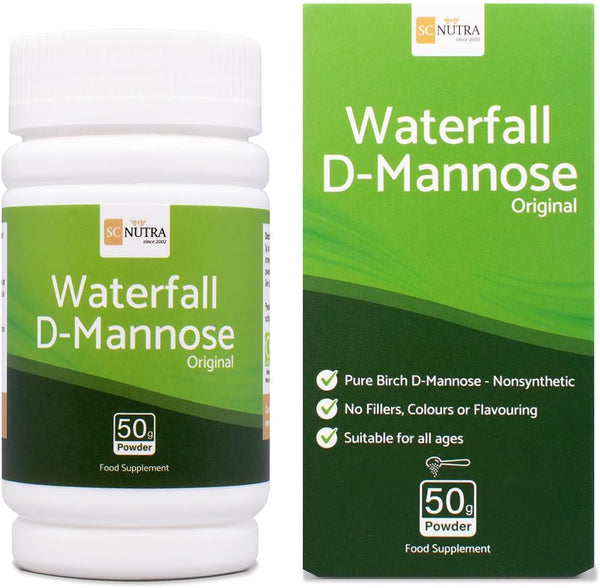 Waterfall D-Mannose Powder 50G – Pure Birch D-Mannose - Suitable for Vegetarians and Vegans