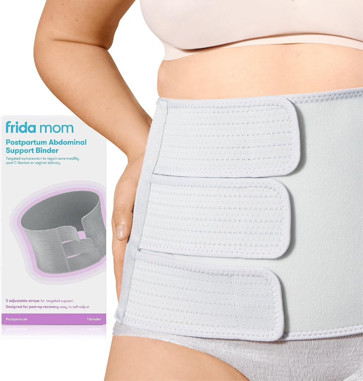 Belly Binder Postpartum Recovery, for Natural Delivery & C-Section Recovery, 23Cm High Adjustable Compression Wrap