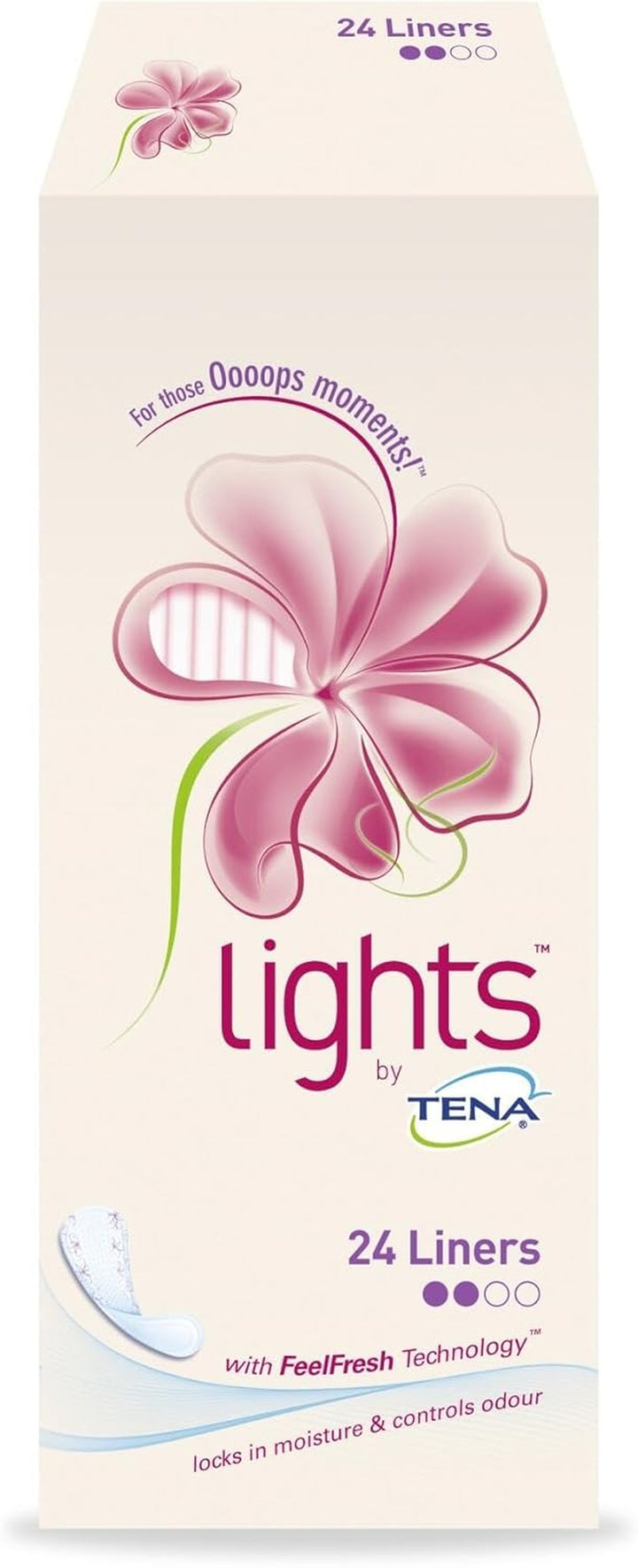 Lights Long Liner, 160 Incontinence Liners (8 X 20 Packs) for Women with Sensitive Skin, Breathable and Unscented Liner for Light Bladder Weakness and Incontinence