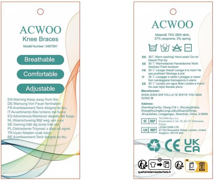 Knee Support Brace for Men and Women, Adjustable Compression Knee Patellar Tendon Support Brace for Arthritis, Joint Pain, Ligament Injury, Meniscus Tear, ACL, MCL, Tendonitis, Running, Sports