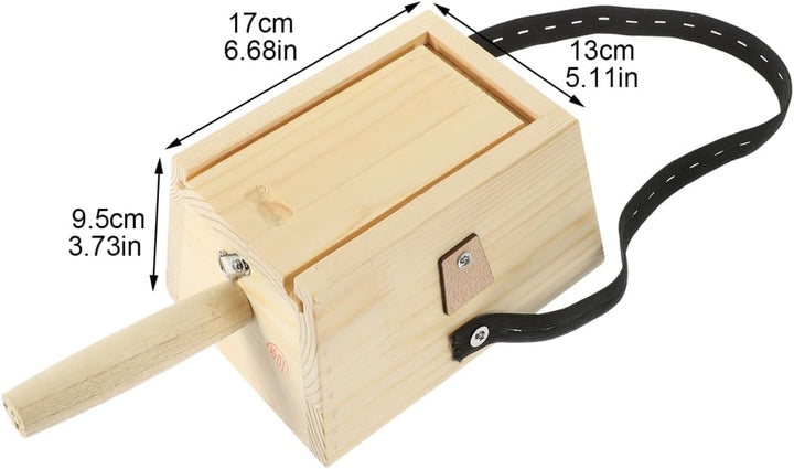 Wooden Moxibustion Box with Handle - Dual Column Moxa Holder for Home Use, Promotes Circulation and Disperses Cold, Ideal for Health Centers and Beauty Clubs (17X13X9.5Cm)
