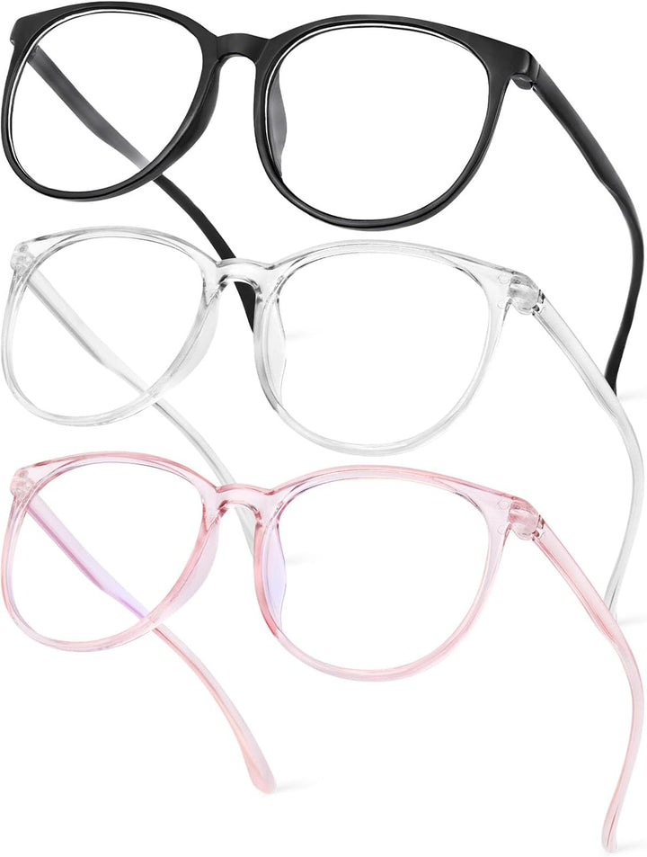 Blue Light Blocking Glasses, 1/2/3 Pcs anti Blue Light Computer Gaming Glasses for Women Men, Lightweight Reading Glasses anti Glare anti Eyestrain