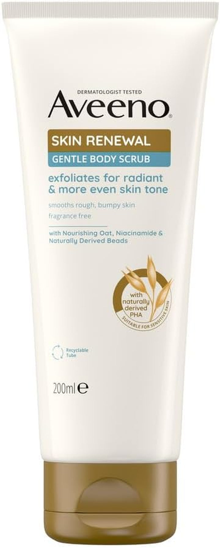 Skin Renewal Gentle Body Scrub (1X 200Ml), Gentle Exfoliator with Nourishing Prebiotic Oat, 2% Naturally-Derived PHA & Smoothing Niacinamide, Body Scrub for Sensitive Skin