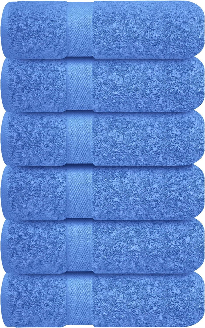 - 12 Pack Face Cloths |30X30 Cm| 100% Cotton Wash Cloths - Ultra Soft & Highly Absorbent Fingertip Towels for Spa, Gym, Hotel & Bathroom |Eloquent Blue|