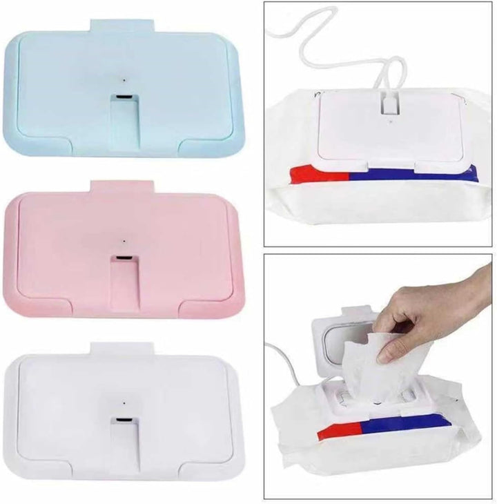 Baby Wipe Warmer,Portable USB Wet Wipe Heater for Babies,High Efficiency Heating (Blue)