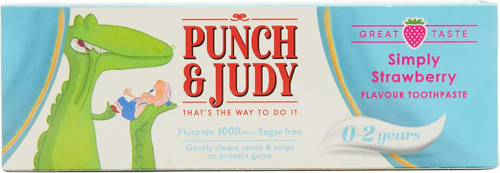 Punch & Judy Kids Toothpaste - Baby Strawberry Flavour, 0-2 Years, Fluoride, Sugar Free 50Ml (Pack of 1)