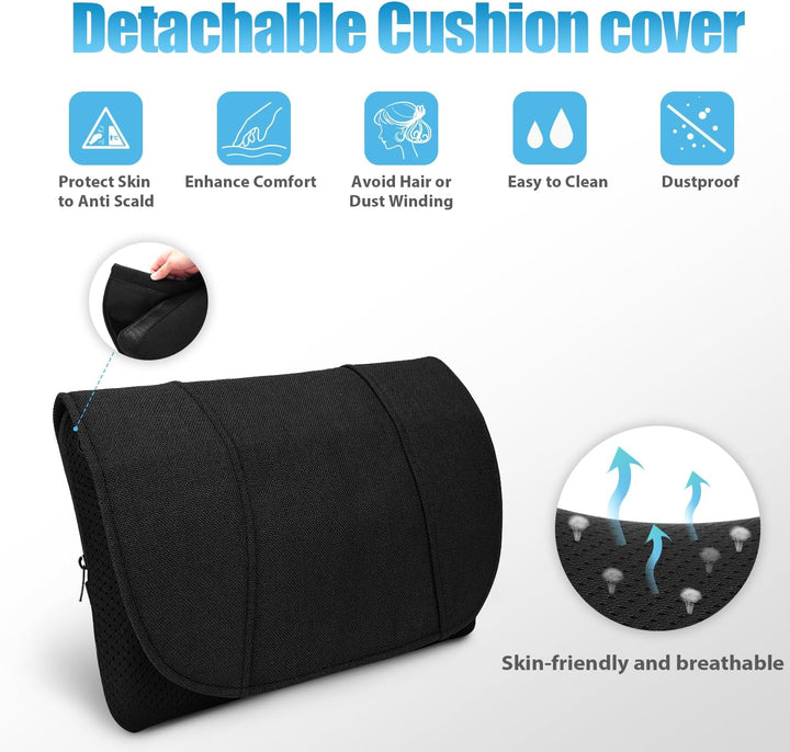 Back Massager with Heat, Shiatsu Back and Neck Massager, Deeper Tissue Kneading Massage Pillow for Shoulder, Leg, Foot, Body Relieve Muscle Pain - Relax Gift for Her/Him/Friend/Dad/Mom