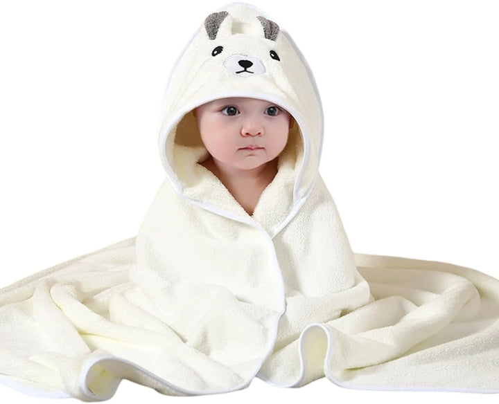 Baby Towels with Hood - Ultra Soft Hooded Baby Bath Towel, Unique Animal Design for Boy & Girl, Blue Dog