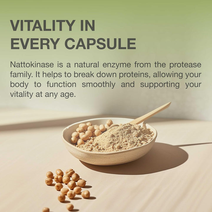 Nattokinase 2,000 FU per Capsule - High-Strength 240 Nattokinase Capsules from Fermented Natto Soybeans - 8 Months Supply - Non-Gmo, Natural & Vegan- Laboratory Tested -